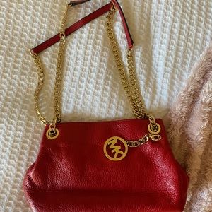 Red Michael Kors Purse